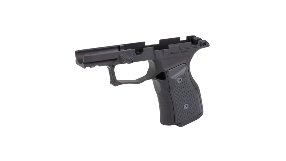 Sharps Bros Sharps Bros P365X/P365XL Pistol Grip Module, Blacked Out Aluminum, Manual Safety Cut, SPB-SBGM02-G3-BLK