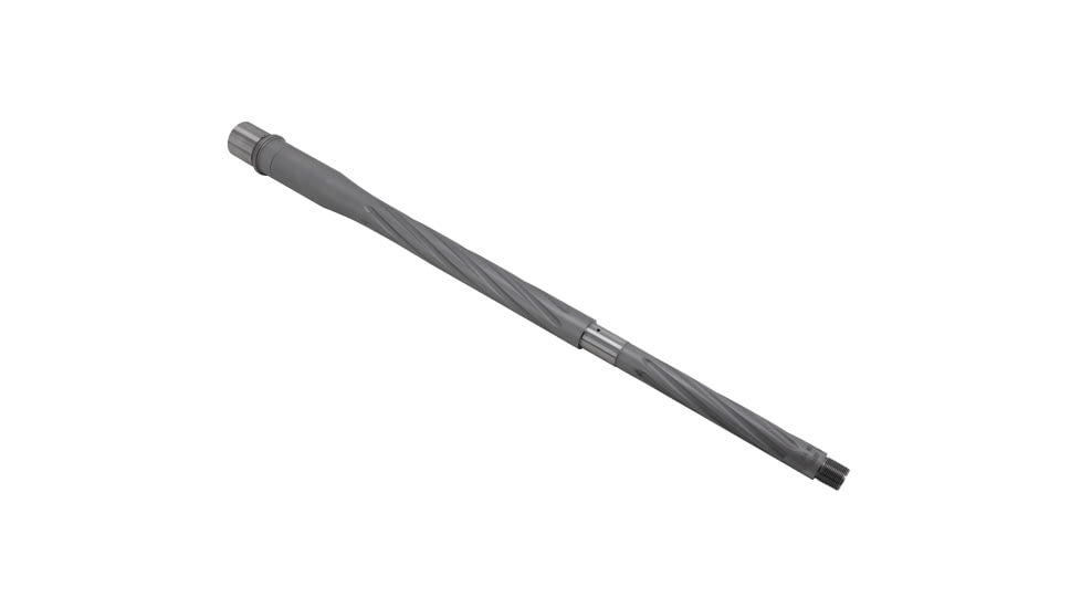 Shaw AR-10 6mm Creedmoor Threaded Barrel, 20in, Spiral Flute, HBAR Profile, 1-8 Twist, 5/8-24 Thread, Matte Stainless, AR10HBSSHF206CM