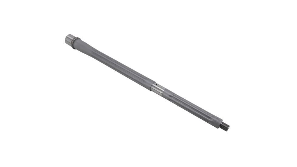 Shaw AR-15 5.56 NATO Threaded Barrel, Straight Flute, 16in, HBAR Profile, 1-7 Twist, 1/2-28 Thread, Matte Stainless, AR15HBSSSF16NATO7
