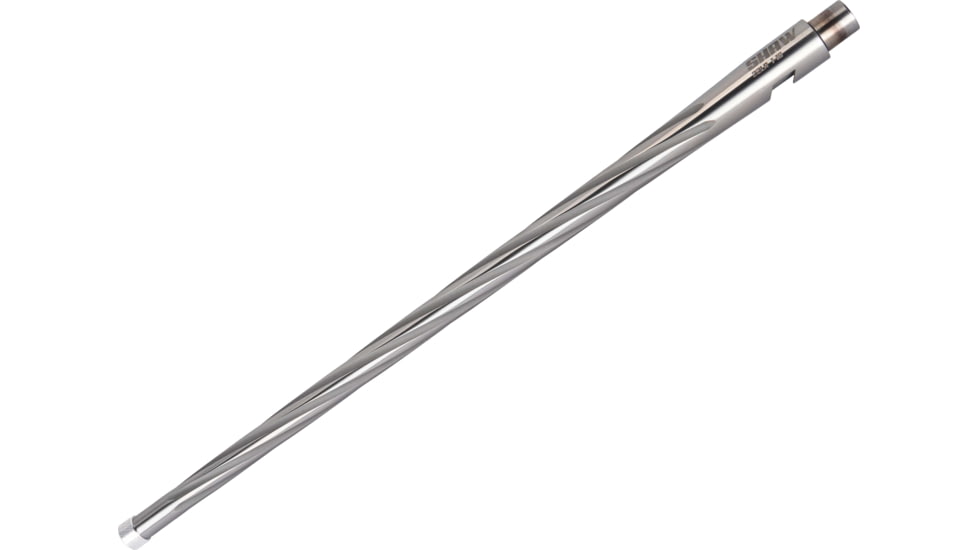 Shaw Ruger 10/22 22 LR Threaded Rifle Barrel, Spiral Flute, 18in, Factory Contour, 1-16 Twist, 1/2-28 Thread, Polished Stainless, 1022FSSHF18TM