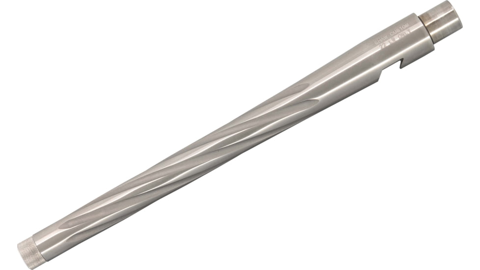 Shaw Ruger 22 Charger 22 LR Threaded Pistol Barrel, Spiral Flute, 10in, Factory Contour, 1-16 Twist, 1/2-28 Thread, Polished Stainless, 22CHFSSHF10TM