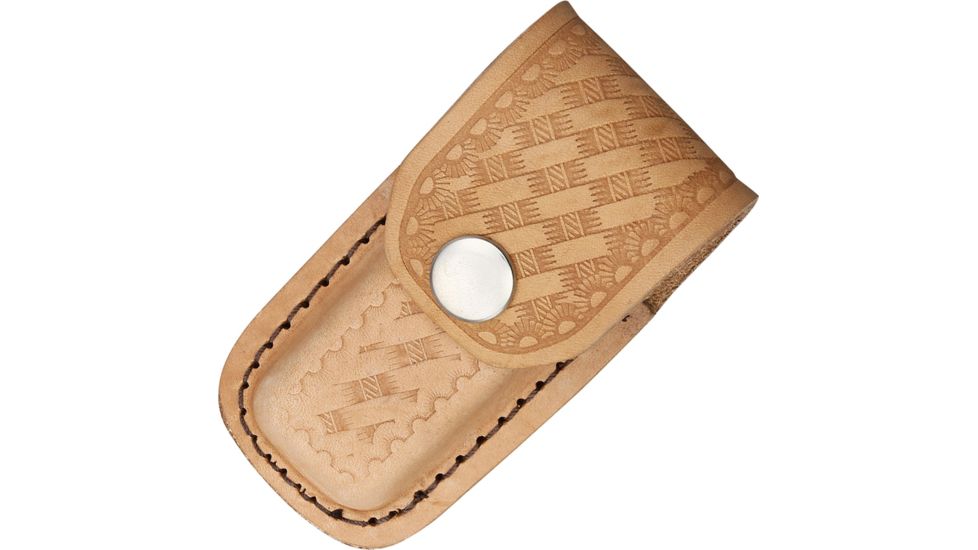 Sheath Leather Belt Pouch, Tan, Fits 3in. to 3 1/2in. Knife SH203