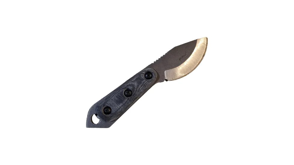 Shed Knives Skur Mic Fixed Blade Knife, 3.25in, Heat-Treated Stainless Blade, Black, SK23SKMB