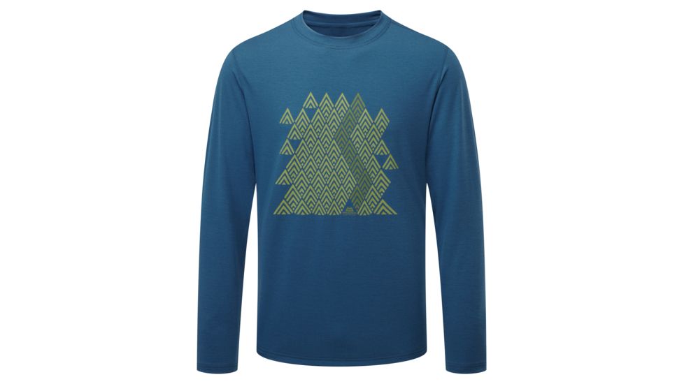 Shed, Mountain Equipment ZigZag Long Sleeve Tee - Mens, Marine, Large, ME-001836-1201-L-DEMO