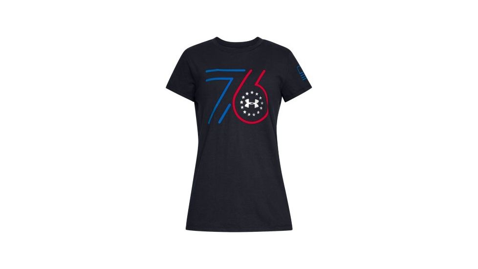 SHED, Under Armour Freedom 76 Jersey Tee - Womens, Black, Small, 1327573-1-S