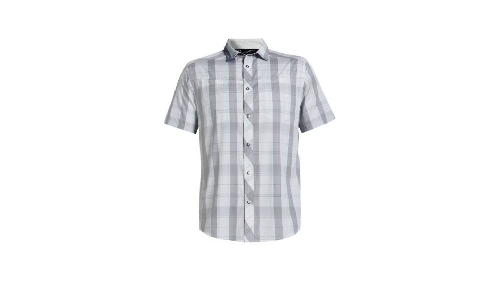 SHED, Under Armour Hitch Woven Short Sleeve Shirt - Mens, Steel, Large, 1306681-36-L