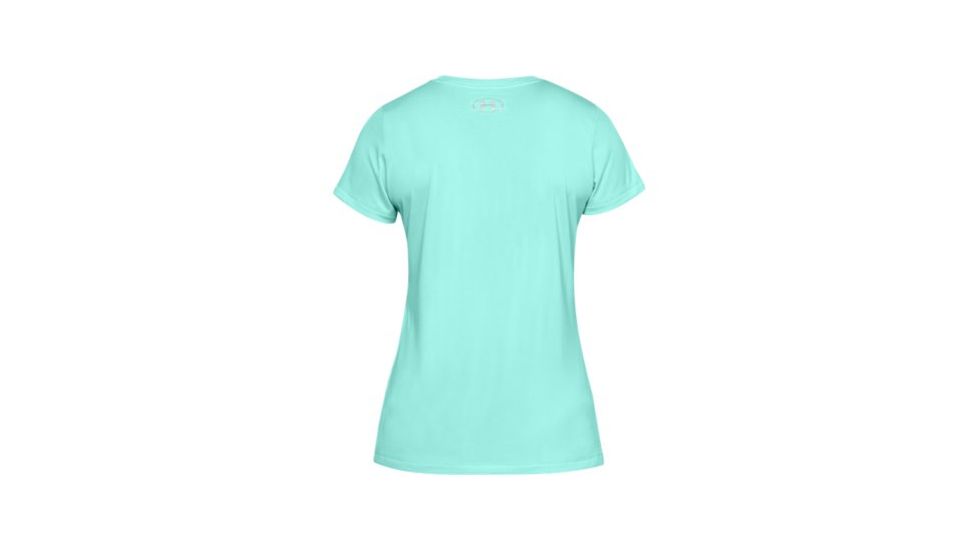 SHED, Under Armour Tech Wordmark Tee - Womens, Neo Turqoise, Small, 1345686-361-S