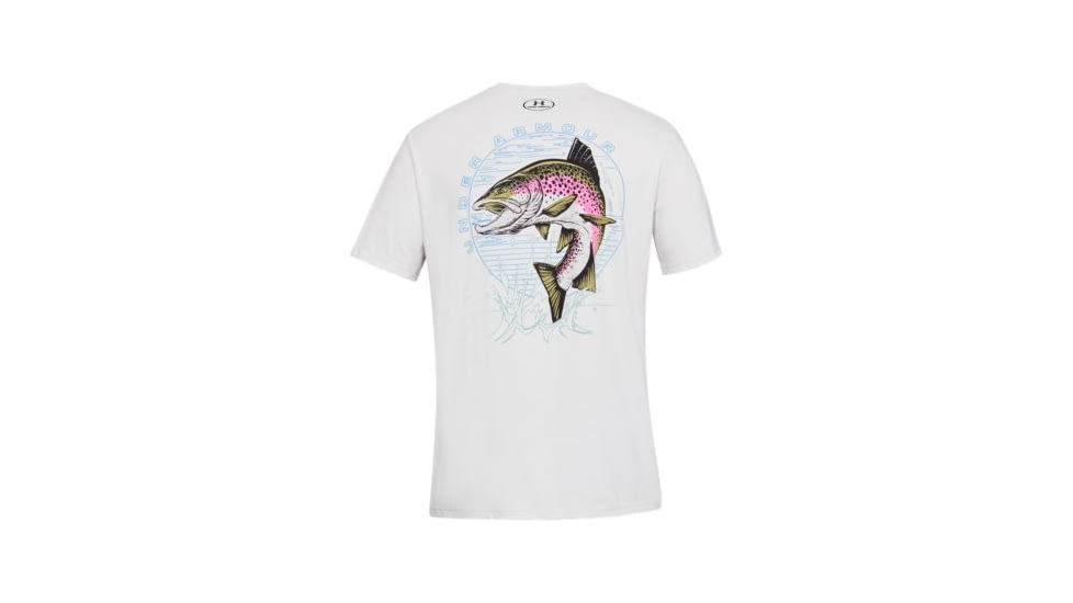 SHED, Under Armour Vintage Trout Tee - Mens, Gray Flux, Large, 1328150-9-L