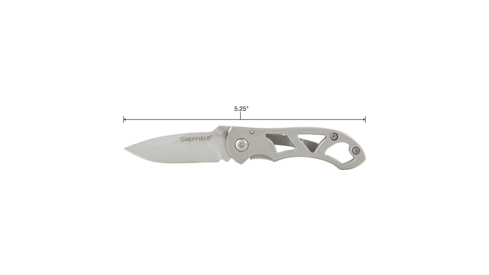 Sheffield 5 1/4 Inch Folding Pocket Knife, Silver, 12931