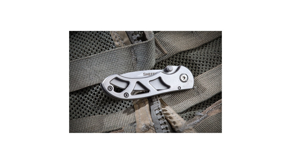 Sheffield 5 1/4 Inch Folding Pocket Knife, Silver, 12931