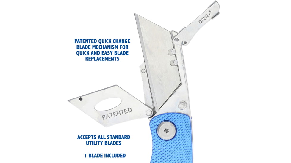 Sheffield Lock Back Utility Folding Knife, 3.5in, Blue, 12113