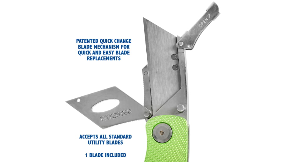 Sheffield Lock Back Utility Folding Knife, 3.5in, Green, 12615