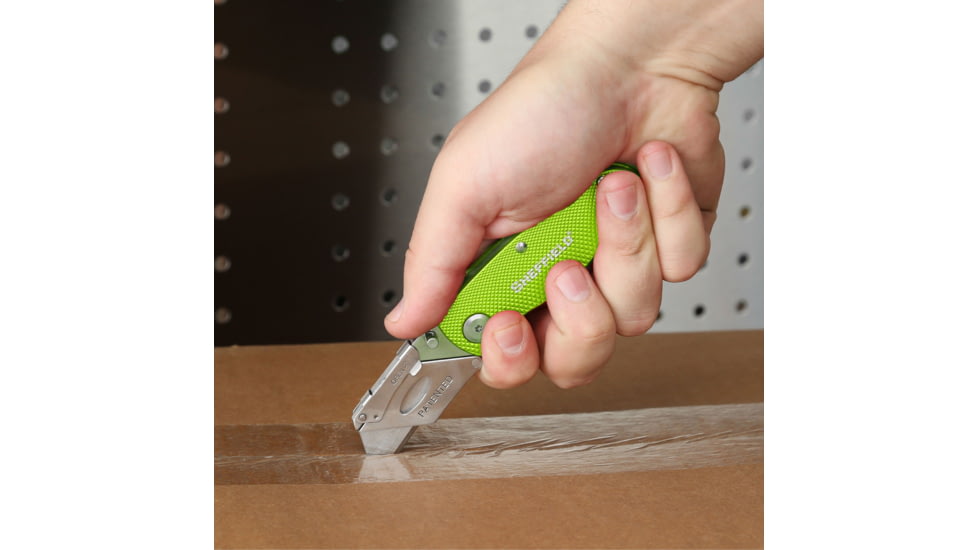 Sheffield Lock Back Utility Folding Knife, 3.5in, Green, 12615