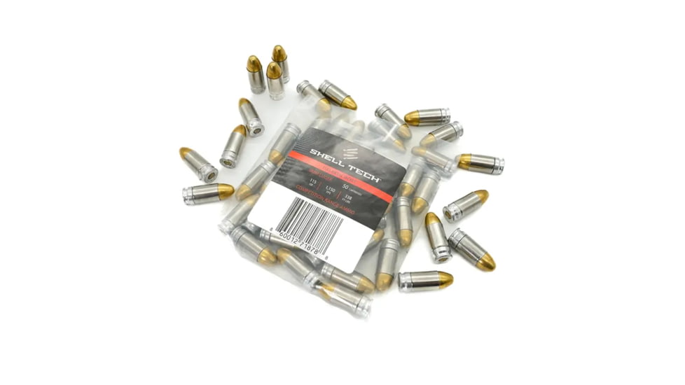 Shell Shock Technologies 9mm Ammo Bulk FMJ Bag of 500, 9MM115G-LFMJ-500