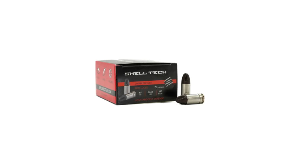 Shell Shock Technologies 9mm Luger Ammo Box of 20, 9MM65G-CP-20