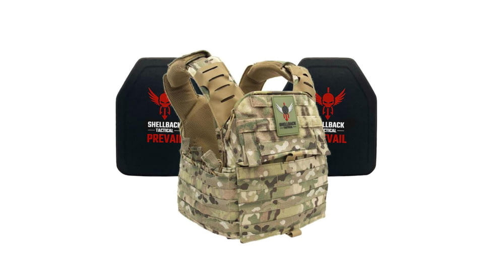 Shellback Tactical Banshee Elite 2.0 Lightweight Level IV Ceramic Plates Armor Kit, Multicam, One Size, SBT-BANELT-4SICMH-MC