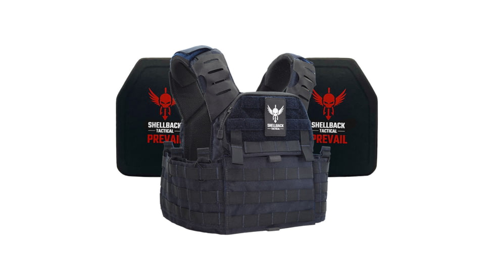 Shellback Tactical Banshee Elite 2.0 Lightweight Level IV Ceramic Plates Armor Kit, Navy Blue, One Size, SBT-BANELT-4SICMH-NB