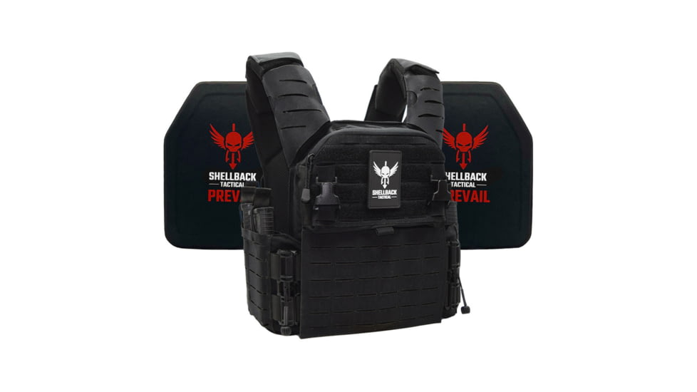 Shellback Tactical Banshee Elite 3.0 Level IV Body Armor Kit w/ Model 4SICMH Ceramic Plates, Black, 2XL/3XL, SBT-BANELT3-4SICMH-BK-2X3X