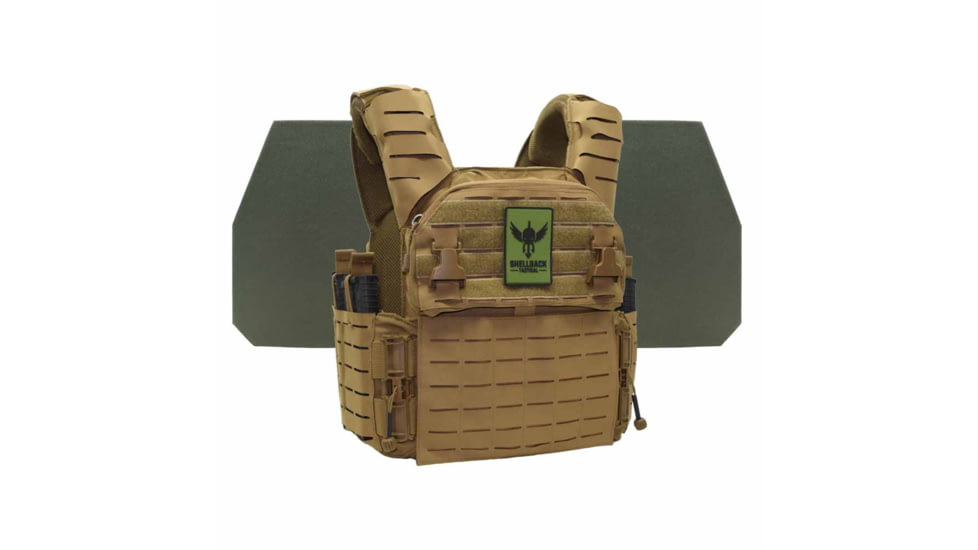Shellback Tactical Banshee Elite 3.0 Level IV Body Armor Kit with Model L410 Plates, Coyote, L/XL, SBT-BANELT3-L410-CT-LXL