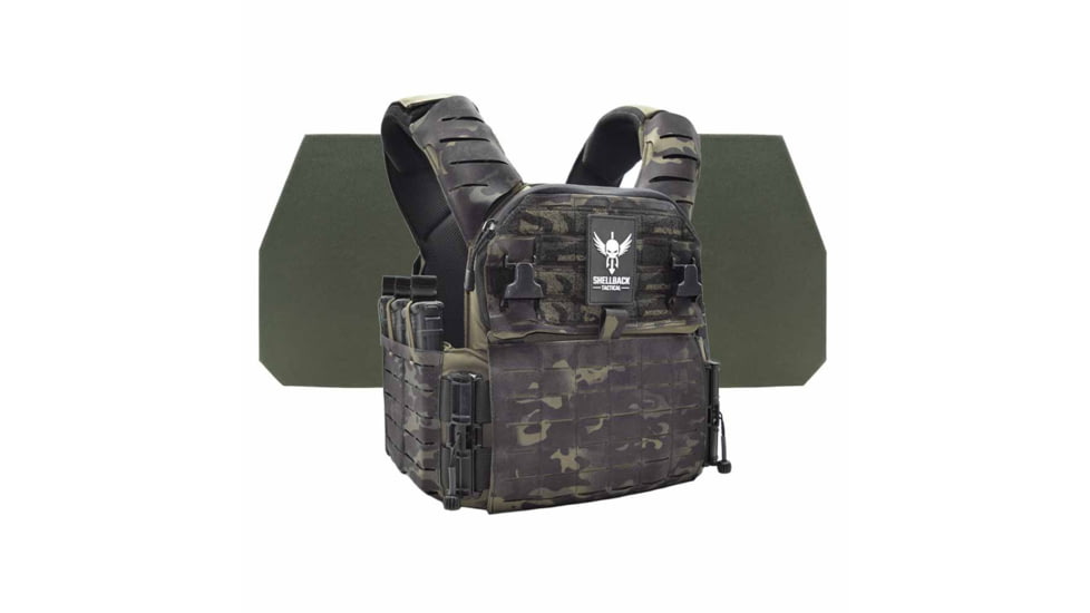 Shellback Tactical Banshee Elite 3.0 Level IV Body Armor Kit with Model L410 Plates, Multicam Black, L/XL, SBT-BANELT3-L410-RGMB-LXL