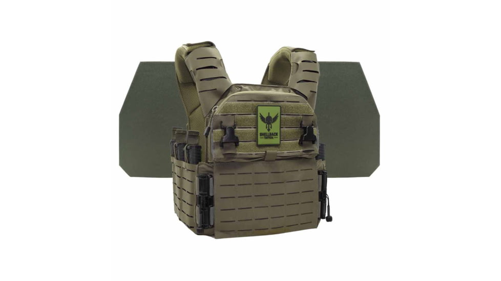 Shellback Tactical Banshee Elite 3.0 Level IV Body Armor Kit with Model L410 Plates, Ranger Green, S/M, SBT-BANELT3-L410-RG-SM