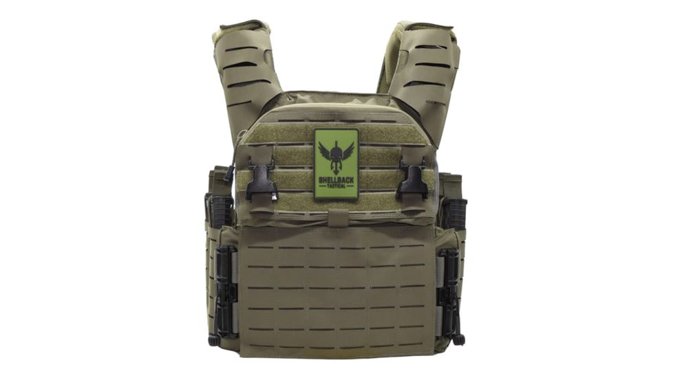 Shellback Tactical Banshee Elite 3.0 Lightweight Level III Armor System, SAPI Cut, Single Curved, 10x12in, Ranger Green, 2XL/3XL, SBT-BANELT3-LON-III-P-BK-2X3X