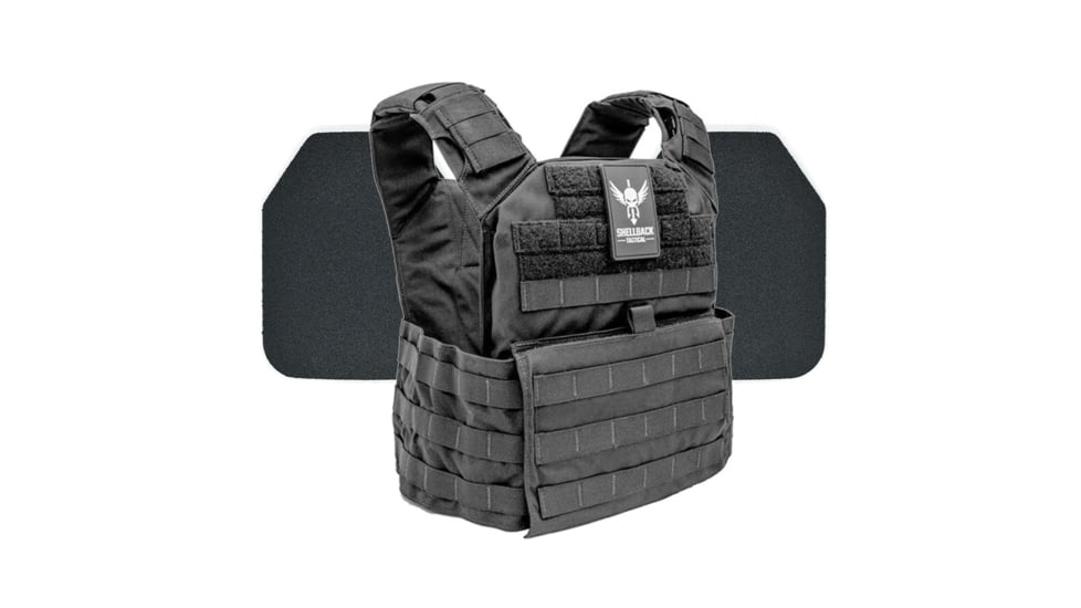Shellback Tactical Banshee Rifle Body Armor Kit with Level III+ Model P5mmSAO Armor Plates, Black, One Size, SBT-BANRIF-P5MM-BK