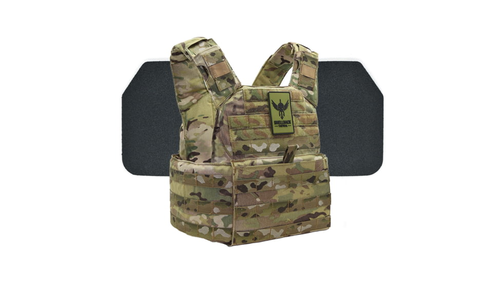Shellback Tactical Banshee Rifle Body Armor Kit with Level III+ Model P5mmSAO Armor Plates, Multicam, One Size, SBT-BANRIF-P5MM-MC