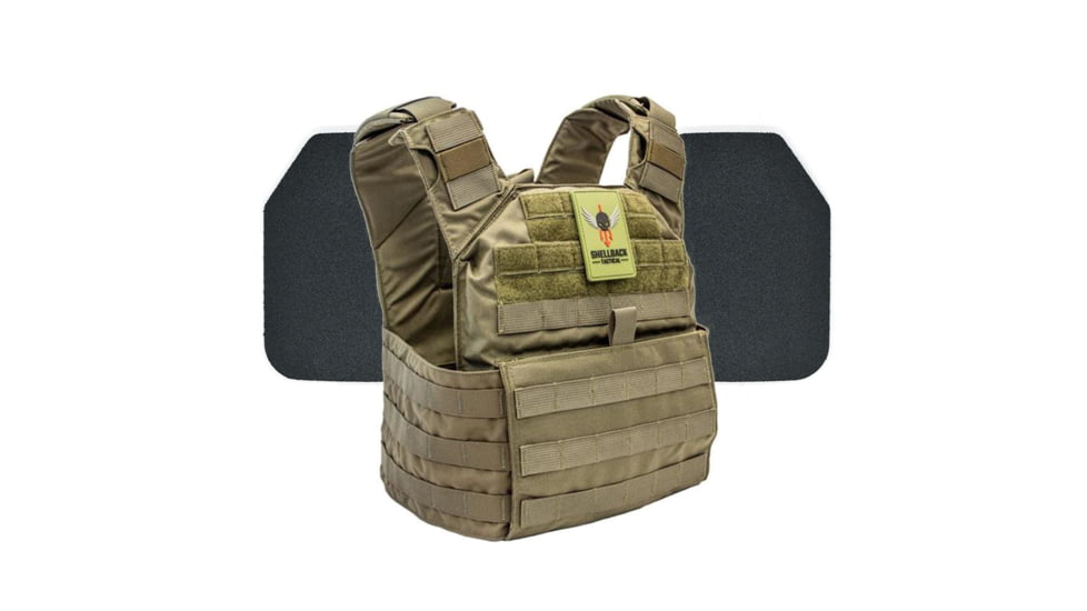 Shellback Tactical Banshee Rifle Body Armor Kit with Level III+ Model P5mmSAO Armor Plates, Ranger Green, One Size, SBT-BANRIF-P5MM-RG