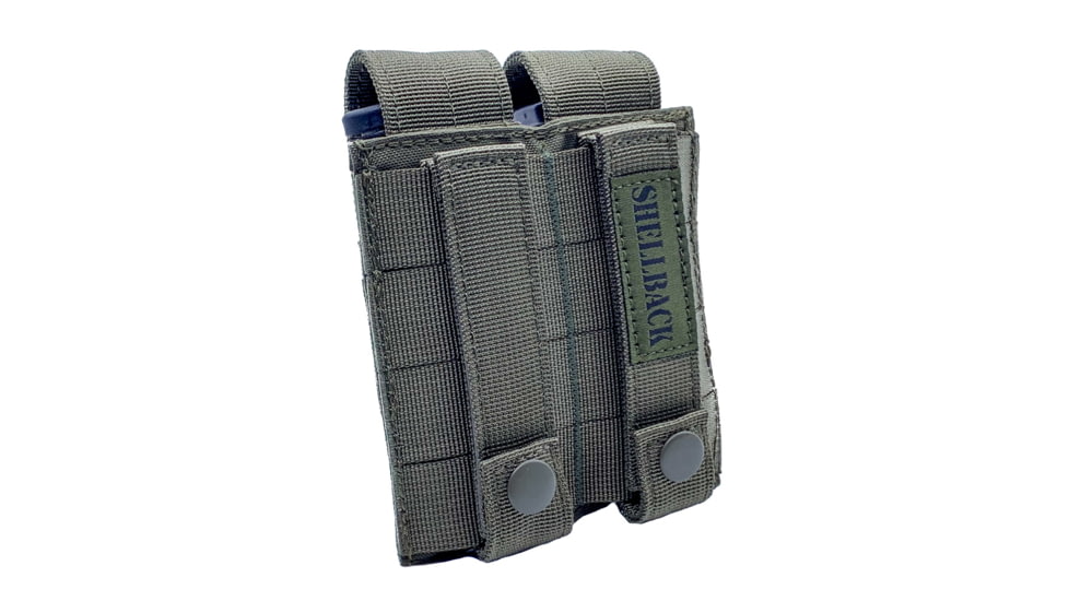 Shellback Tactical Double Pistol Mag Pouch, Molle compatible, Ranger Green, One Size, SBT-5000-RG