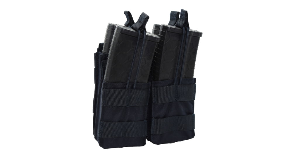 Shellback Tactical Double Stacker Open Top Pouch for Four M4/AR15 Mag, Navy Blue, One Size, SBT-2200-NB