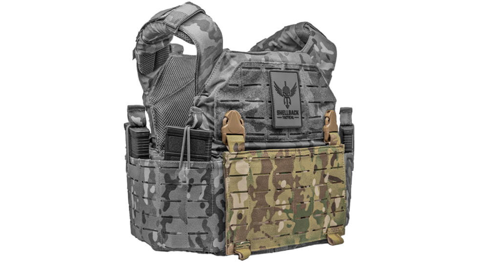 Shellback Tactical Laser Cut Molle Clip Placard 2.0, Multicam, One Size, SBT-7061-MC