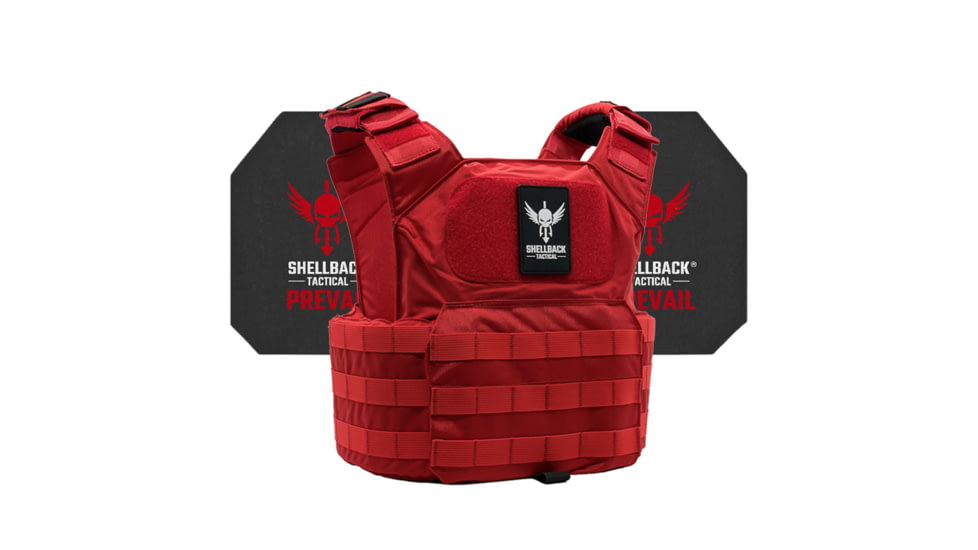 Shellback Tactical Patriot Active Shooter Kit with Level IV Model 4S17 Armor Plates, Range Red, One Size, GSA-PATPC-4S17-RD