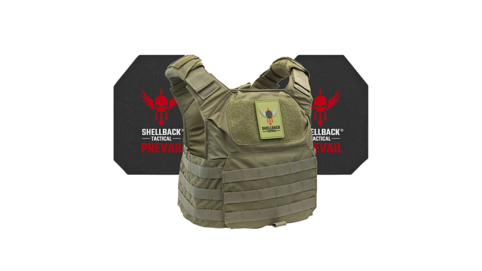 Shellback Tactical Patriot Active Shooter Kit with Level IV Model 4S17 Armor Plates, Ranger Green, One Size, GSA-PATPC-4S17-RG