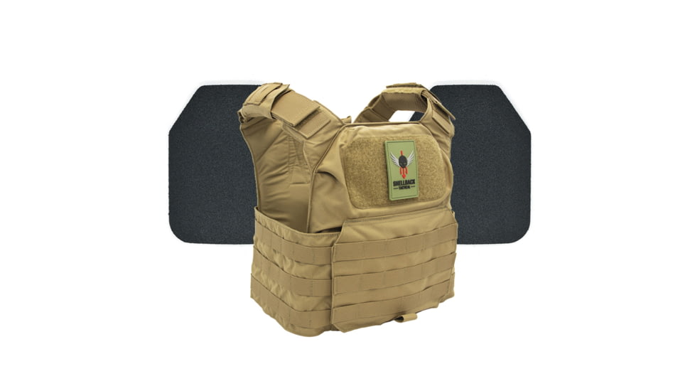 Shellback Tactical Patriot Body Armor Kit with Level III+ Model P5mmSAO Armor Plates, Coyote, One Size, GSA-PATPC-P5MM-CT