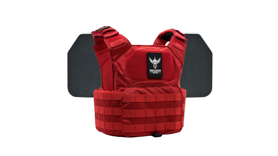 Shellback Tactical Patriot Body Armor Kit with Level III+ Model P5mmSAO Armor Plates, Range Red, One Size, GSA-PATPC-P5MM-RD