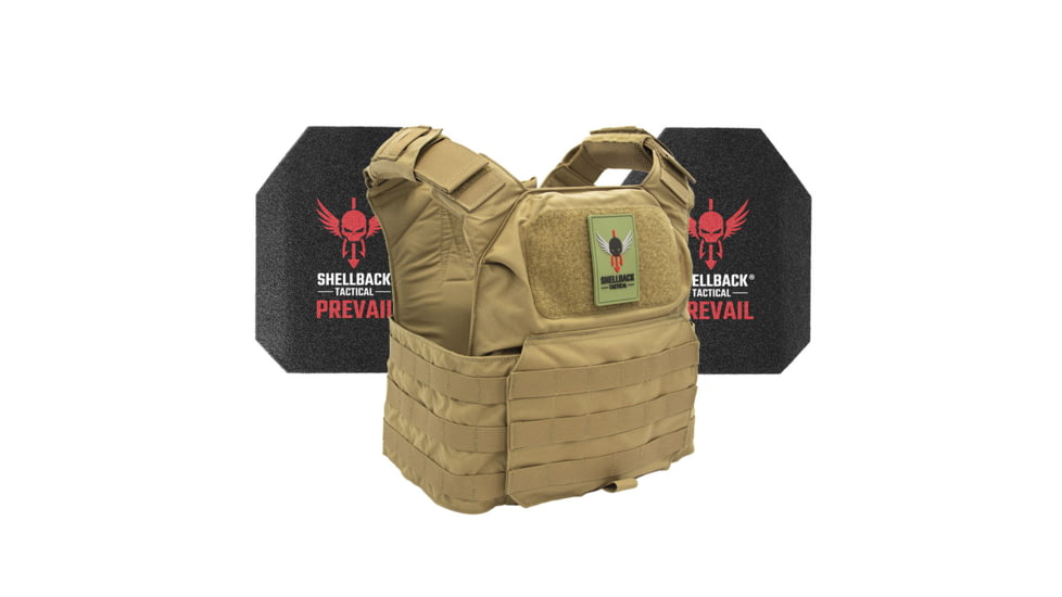 Shellback Tactical Patriot Level III Steel Plates Armor Kit, Coyote, One Size, GSA-PATPC-AR1000-CT