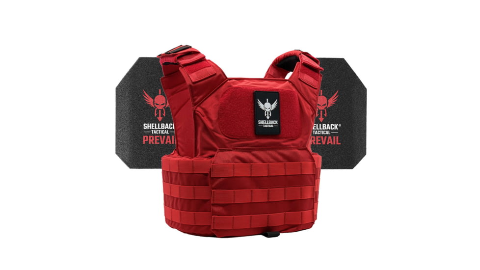 Shellback Tactical Patriot Level III Steel Plates Armor Kit, Red, One Size, GSA-PATPC-AR1000-RD