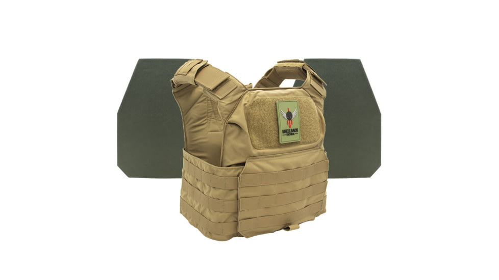 Shellback Tactical Patriot Level IV Body Armor Kit with Model L410 Plates, Coyote, One Size, GSA-PATPC-L410-CT