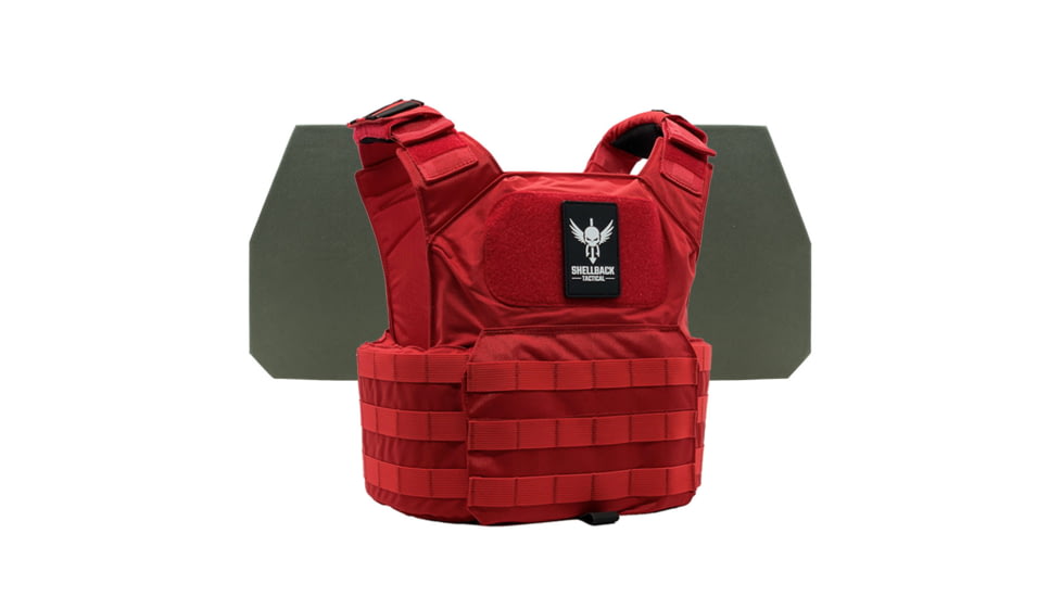 Shellback Tactical Patriot Level IV Body Armor Kit with Model L410 Plates, Range Red, One Size, GSA-PATPC-L410-RD