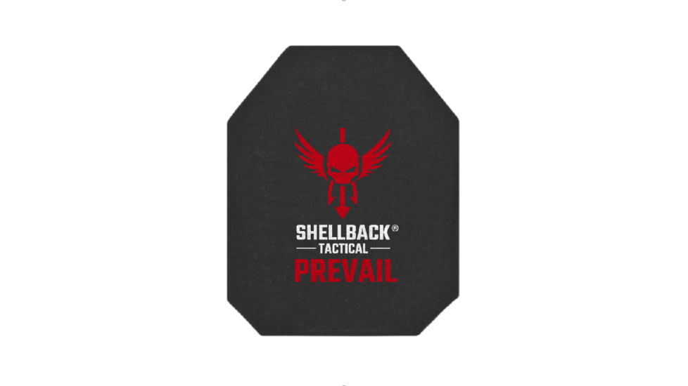 Shellback Tactical Prevail Series 4S17 Level IV Single Curve 10 x 12 Hard Armor Plate, Black, 10 x 12, SBT-4S17-BK