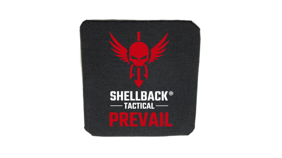 Shellback Tactical Prevail Series 4S17 Level IV Single Curve 6 x 6 Hard Armor Plate, Black, 6 x 6, SBT-4S17-6-6-BK
