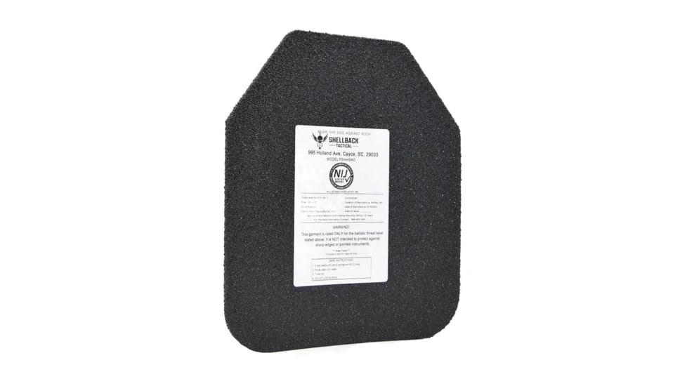Shellback Tactical Prevail Series Level III Steel Armor Plate, Black, 10 x 12, SBT-P5MM-BK