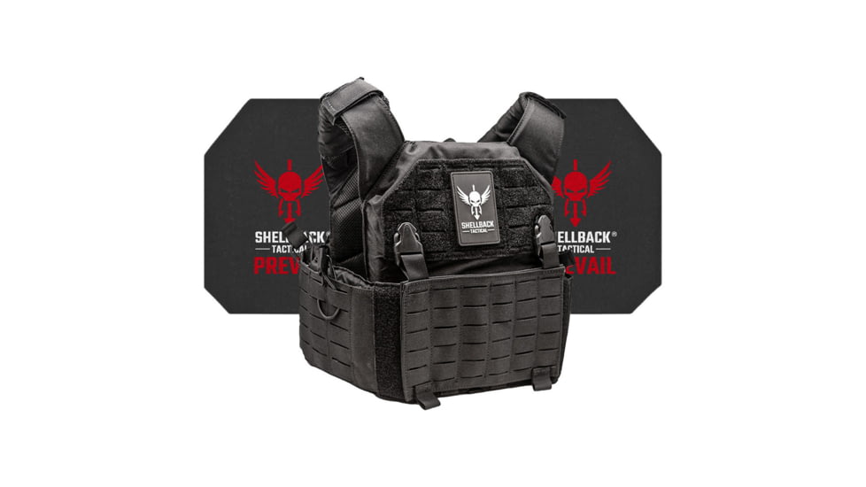 Shellback Tactical Rampage 2.0 Active Shooter Kit with Level IV Model 4S17 Armor Plates, Black, One Size, SBT-9031-4S17-BK