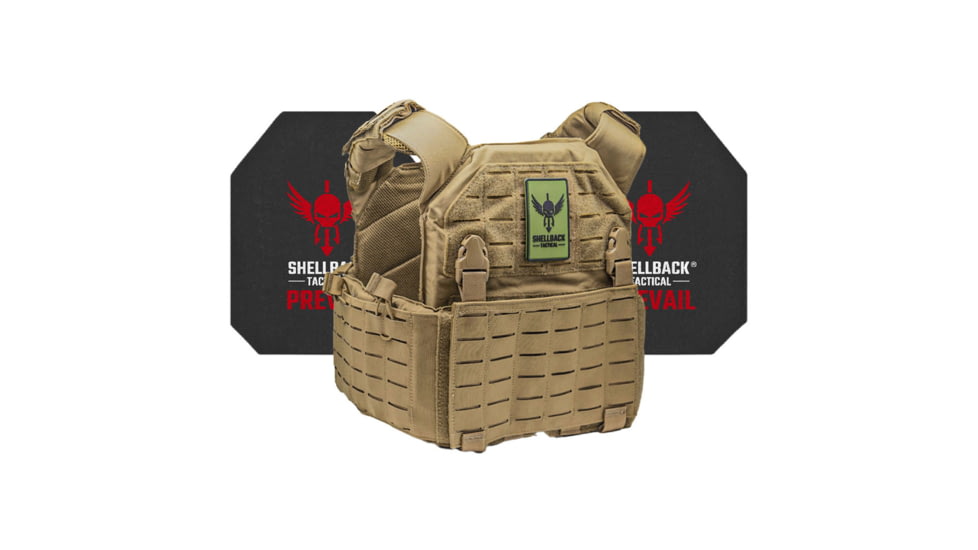 Shellback Tactical Rampage 2.0 Active Shooter Kit with Level IV Model 4S17 Armor Plates, Coyote, One Size, SBT-9031-4S17-CT