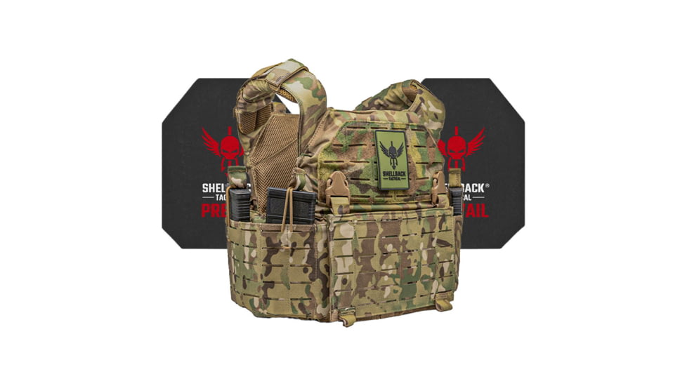 Shellback Tactical Rampage 2.0 Active Shooter Kit with Level IV Model 4S17 Armor Plates, Multicam, One Size, SBT-9031-4S17-MC
