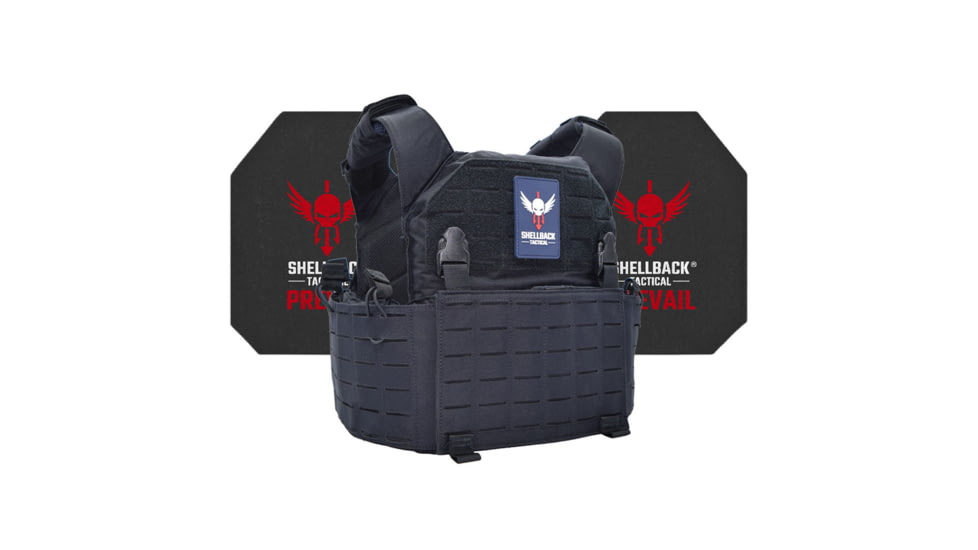 Shellback Tactical Rampage 2.0 Active Shooter Kit with Level IV Model 4S17 Armor Plates, Navy Blue, One Size, SBT-9031-4S17-NB