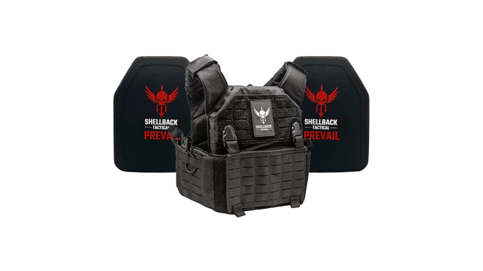 Shellback Tactical Rampage 2.0 Lightweight Level IV Ceramic Plates Armor Kit, Black, One Size, SBT-9031-4SICMH-BK