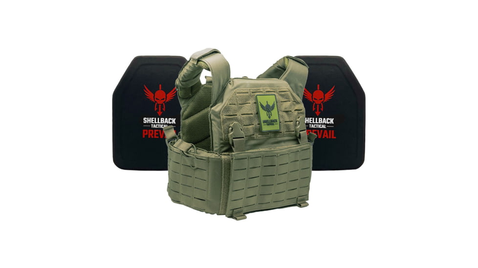 Shellback Tactical Rampage 2.0 Lightweight Level IV Ceramic Plates Armor Kit, Ranger Green, One Size, SBT-9031-4SICMH-RG