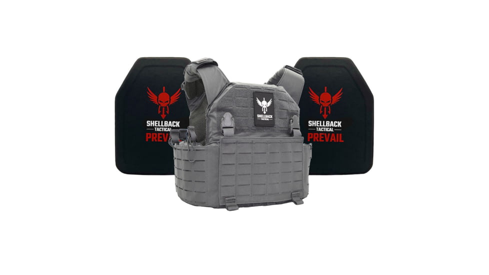 Shellback Tactical Rampage 2.0 Lightweight Level IV Ceramic Plates Armor Kit, Wolf Grey, One Size, SBT-9031-4SICMH-WG